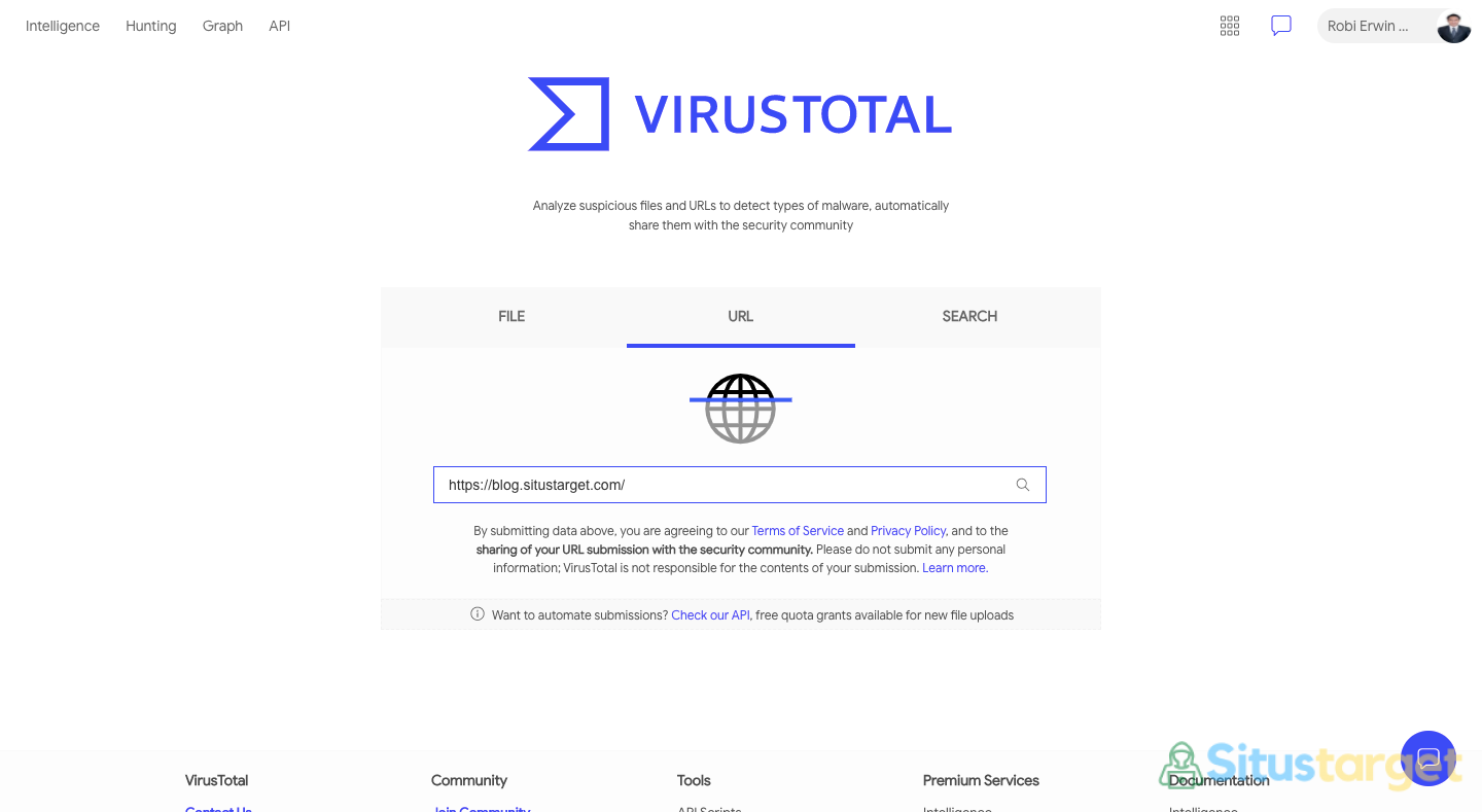 Cara Menggunakan Virustotal.com Menditeksi Situs Berbahaya